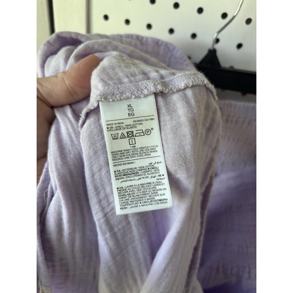 Old Navy Fairy Boho Lavender Gauze Smocked Maxi Skirt Size XL Coastal Hippie - Picture 5 of 5